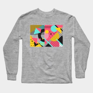 New Wave 80s Design Long Sleeve T-Shirt